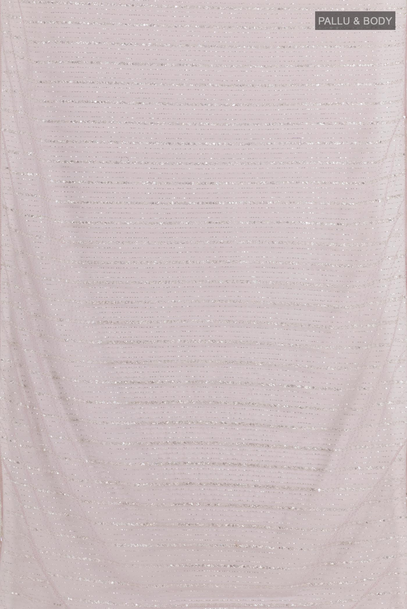 Flat view of Lavender Blended Art Silk Saree with Embroidery on the body and Embroidery Border. 