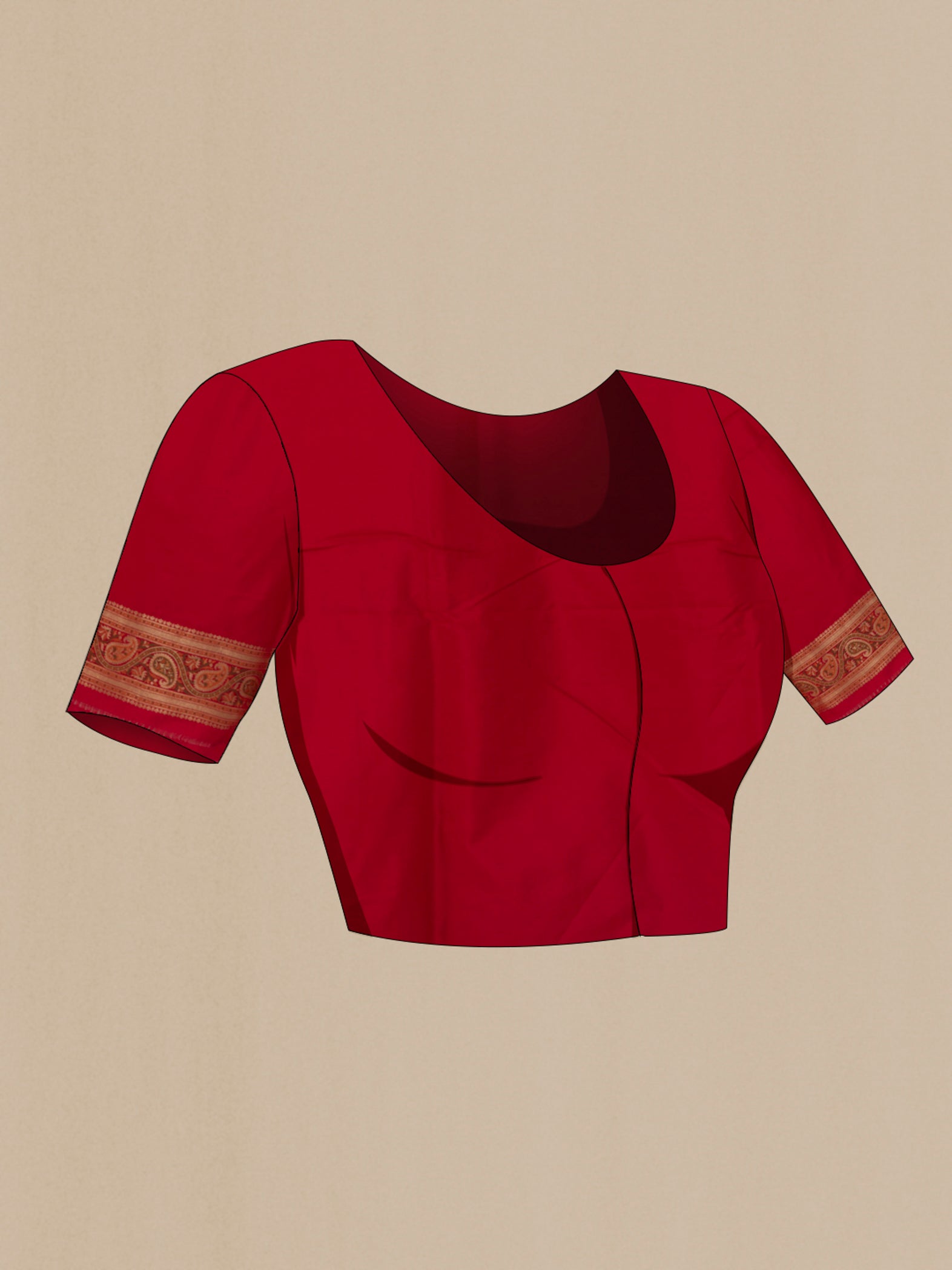 Close up image of the blouse of Pink Banarasi Jamavar Saree with Jamdani on the body and Thread Border. 