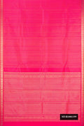 Pink Dual Tone Kanchipuram Silk Saree with Zari Butta on the body and Zari Border.  displayed on a mannequin
