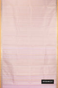 Rose pink Dual Tone Kanchipuram Silk Saree with Zari Brocade on the body and Zari Border.  displayed on a mannequin