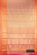 Pink Dual Tone Kanchipuram Tissue Silk Saree with Zari Brocade on the body and Zari Border.  displayed on a mannequin