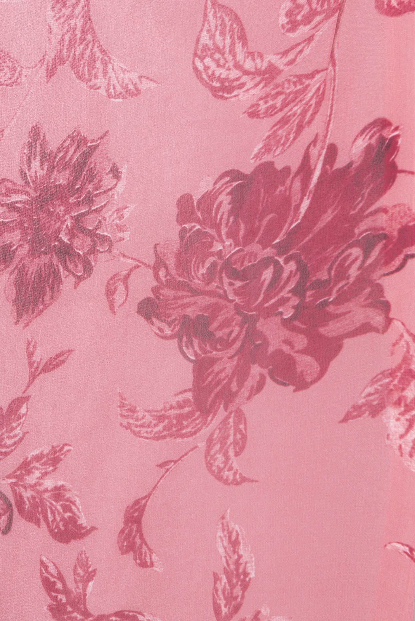 Border image of Pink Dual Tone Mysore Georgette Saree with Printed design on the body and Without Border. 