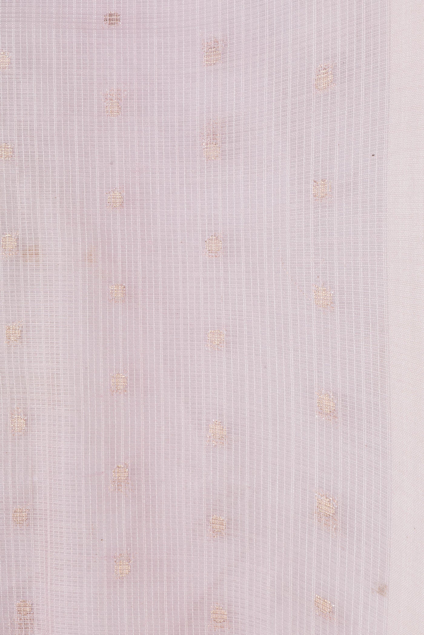 Border image of Rose Gold Dual Tone Kota Silk Saree with Zari Butta on the body and Without Border. 