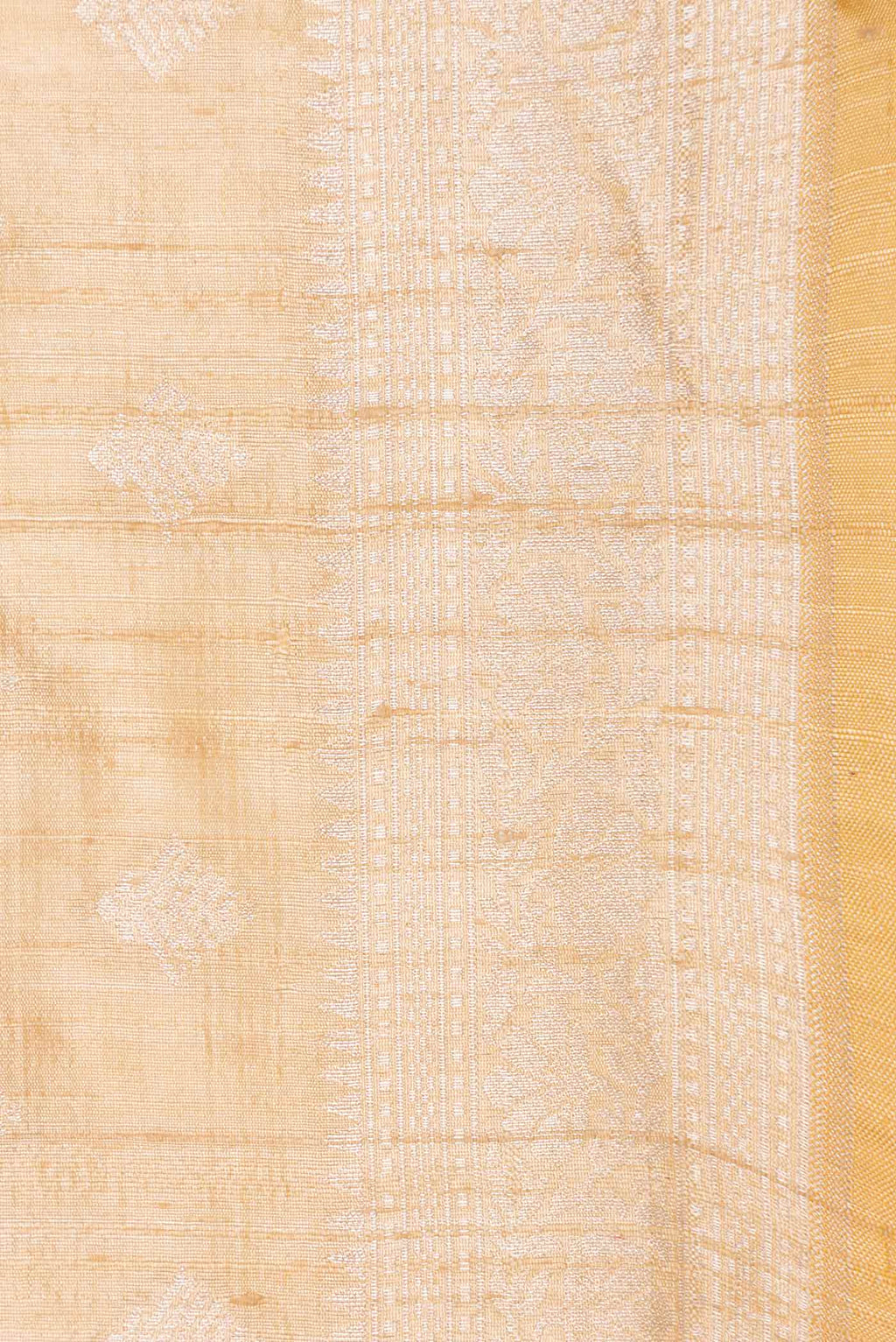 Border image of Sandal Dual Tone Raw Silk Saree with Zari Brocade on the body and Zari Border