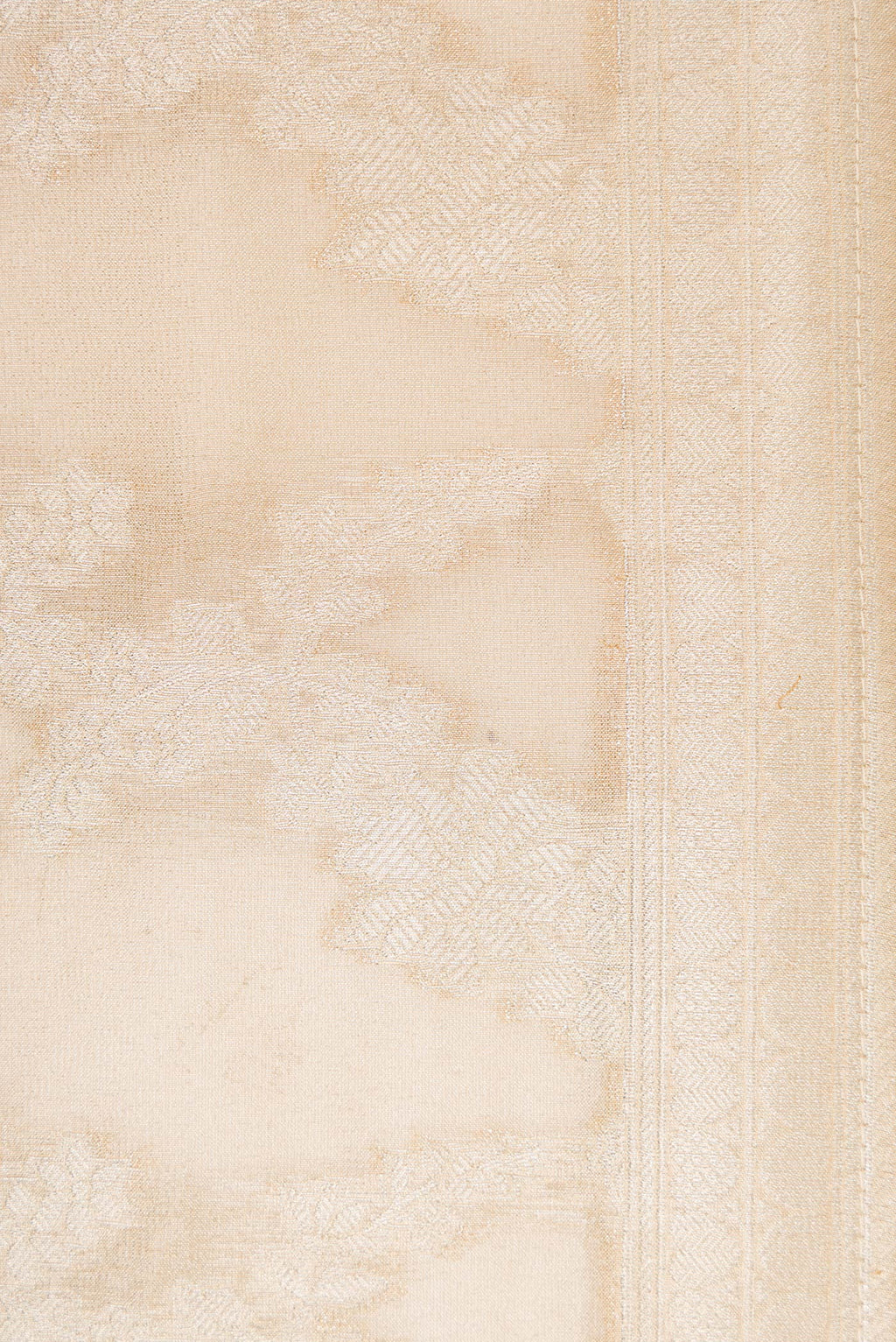 Border image of Sandal Dual Tone Organza Silk Saree with Zari Brocade on the body and Zari Border. 