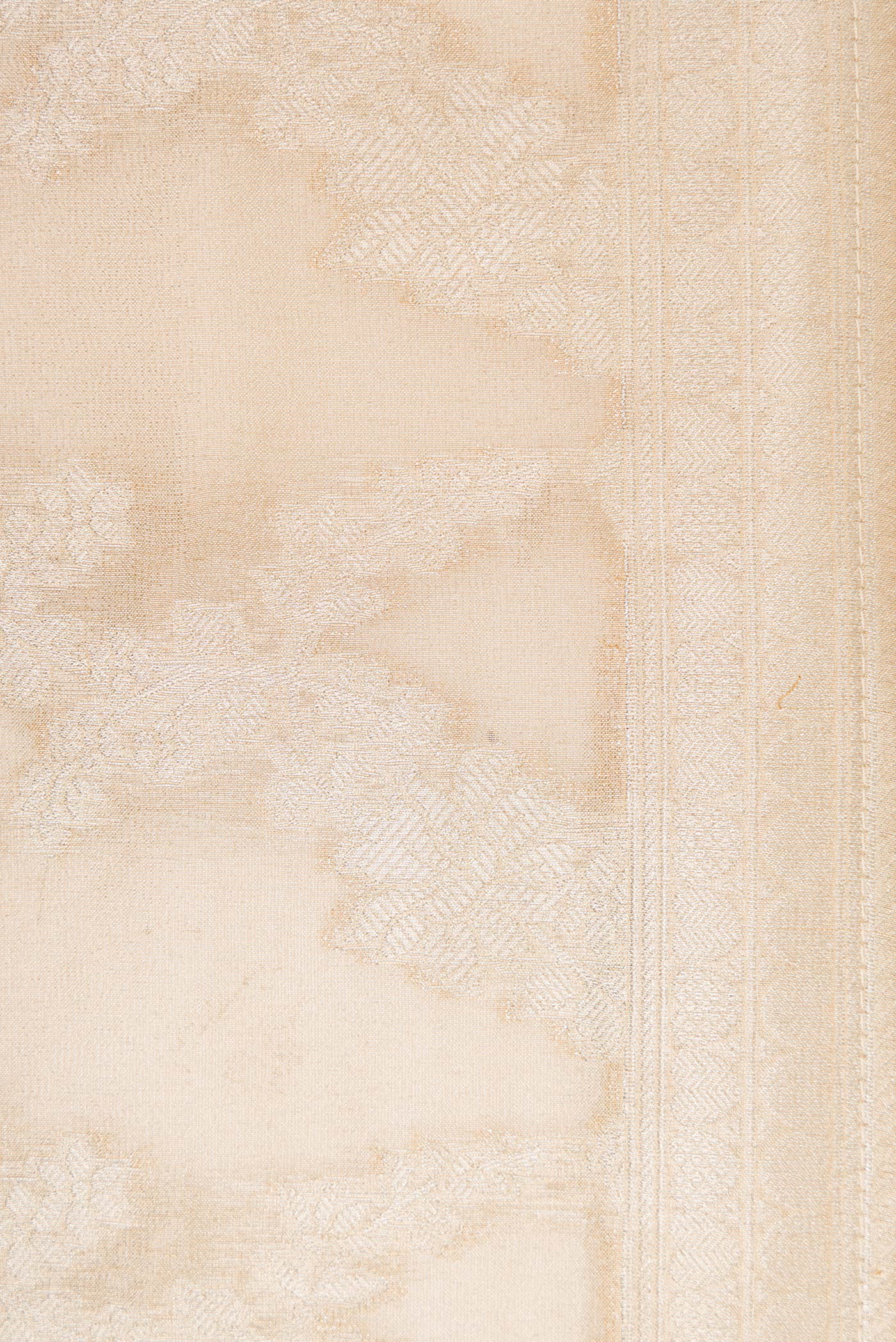 Border image of Sandal Dual Tone Organza Silk Saree with Zari Brocade on the body and Zari Border. 