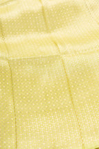 Close up blouse image of Light Green Banarasi Silk Womens Lehenga set featuring Zari Brocade Choli paired with Light Green Zari Brocade Skirt with Zari Border and a Zari Butta dupatta in Light Green