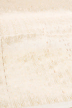 Close up blouse image of Sandal Banarasi Silk Womens Lehenga set featuring Zari Brocade Choli paired with Sandal Zari Brocade Skirt with Zari Border and a Zari Brocade dupatta in Sandal