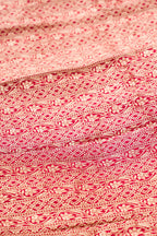 Close up blouse image of Imperial Pink Banarasi Silk Womens Lehenga set featuring Zari Brocade Choli paired with Imperial Pink Zari Brocade Skirt with Zari Border and a Zari Butta dupatta in Imperial Pink