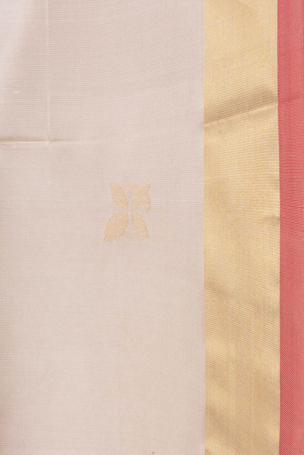 Border image of Beige Dual Tone Uppada Silk Saree with Zari And Thread Butta on the body and Zari Border. 