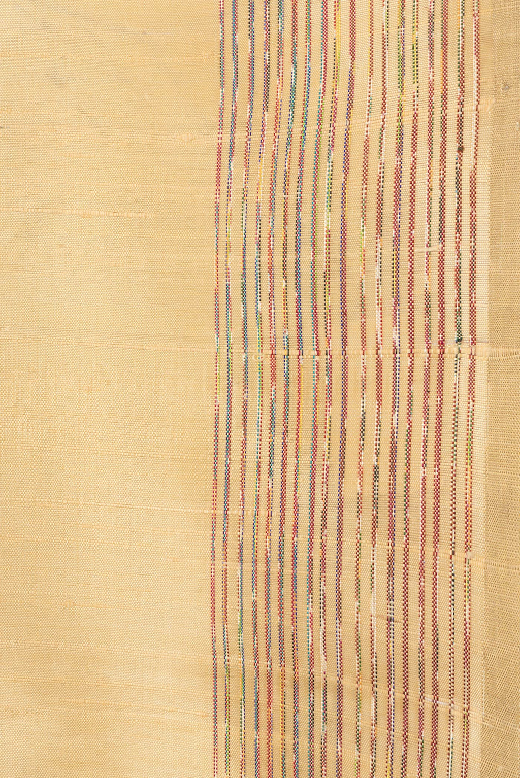 Border image of Sandal Dual Tone Raw Silk Saree with Plain Body and Zari And Thread Border. 