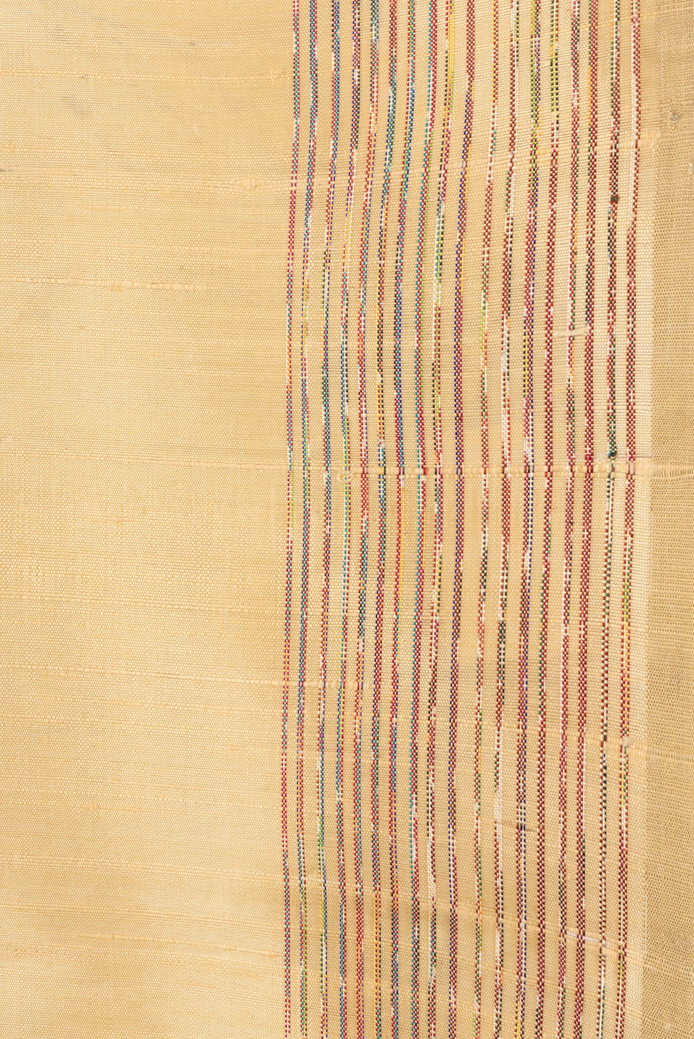 Border image of Sandal Dual Tone Raw Silk Saree with Plain Body and Zari And Thread Border. 