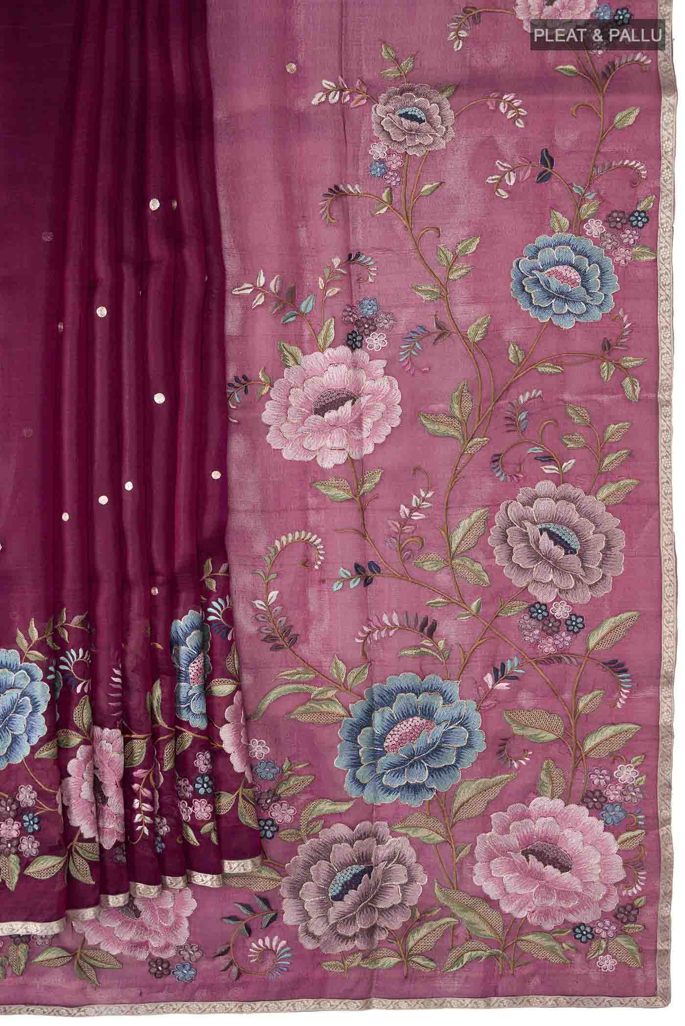 pleats pallu