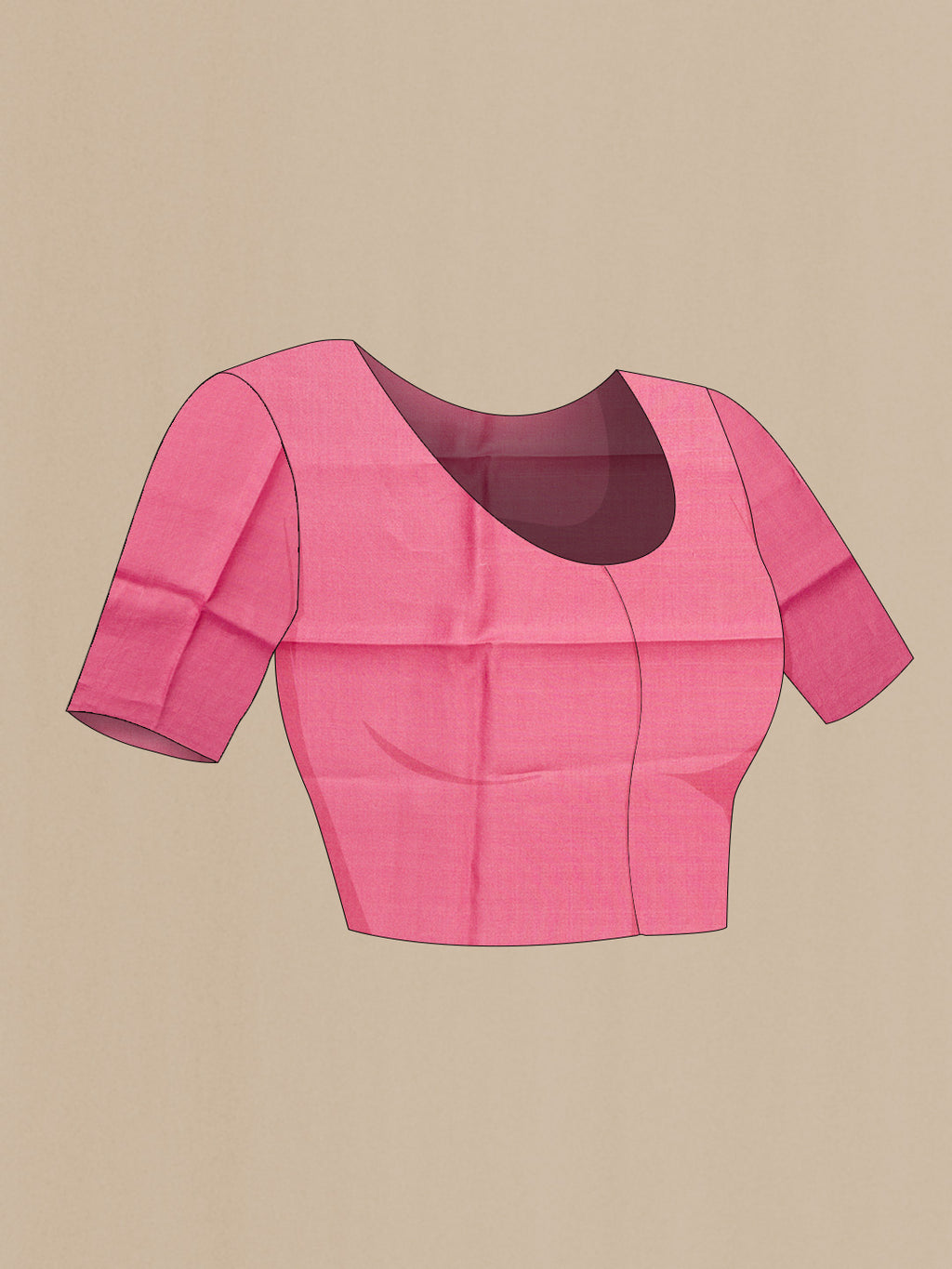 Close up image of the blouse of Grey Dual Tone Tussar Silk Saree with Thread Butta on the body and Thread Border