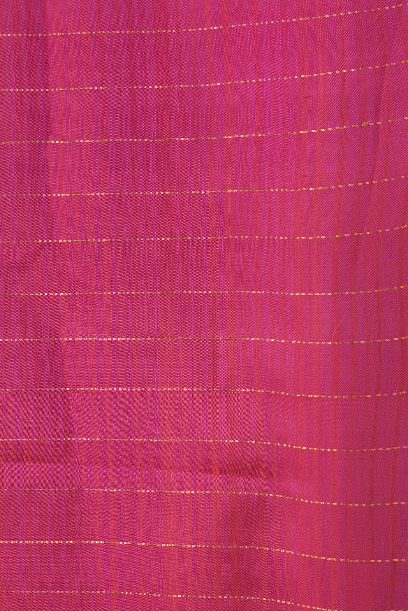 Border image of Pink Dual Tone Kanjivaram Silk Saree with Stripes on the body and Without Border. 