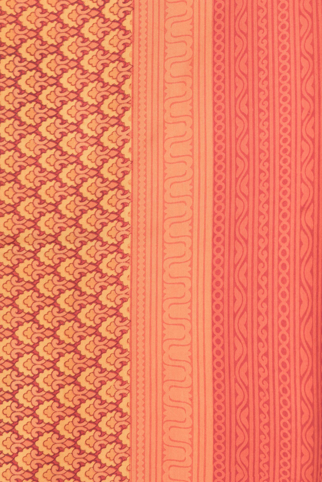 Border image of Orange Dual Tone Printed Silk Saree with Printed design on the body and Printed Border. 