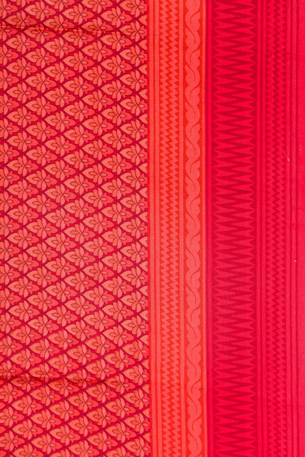 Border image of Red Dual Tone Printed Silk Saree with Printed design on the body and Printed Border. 