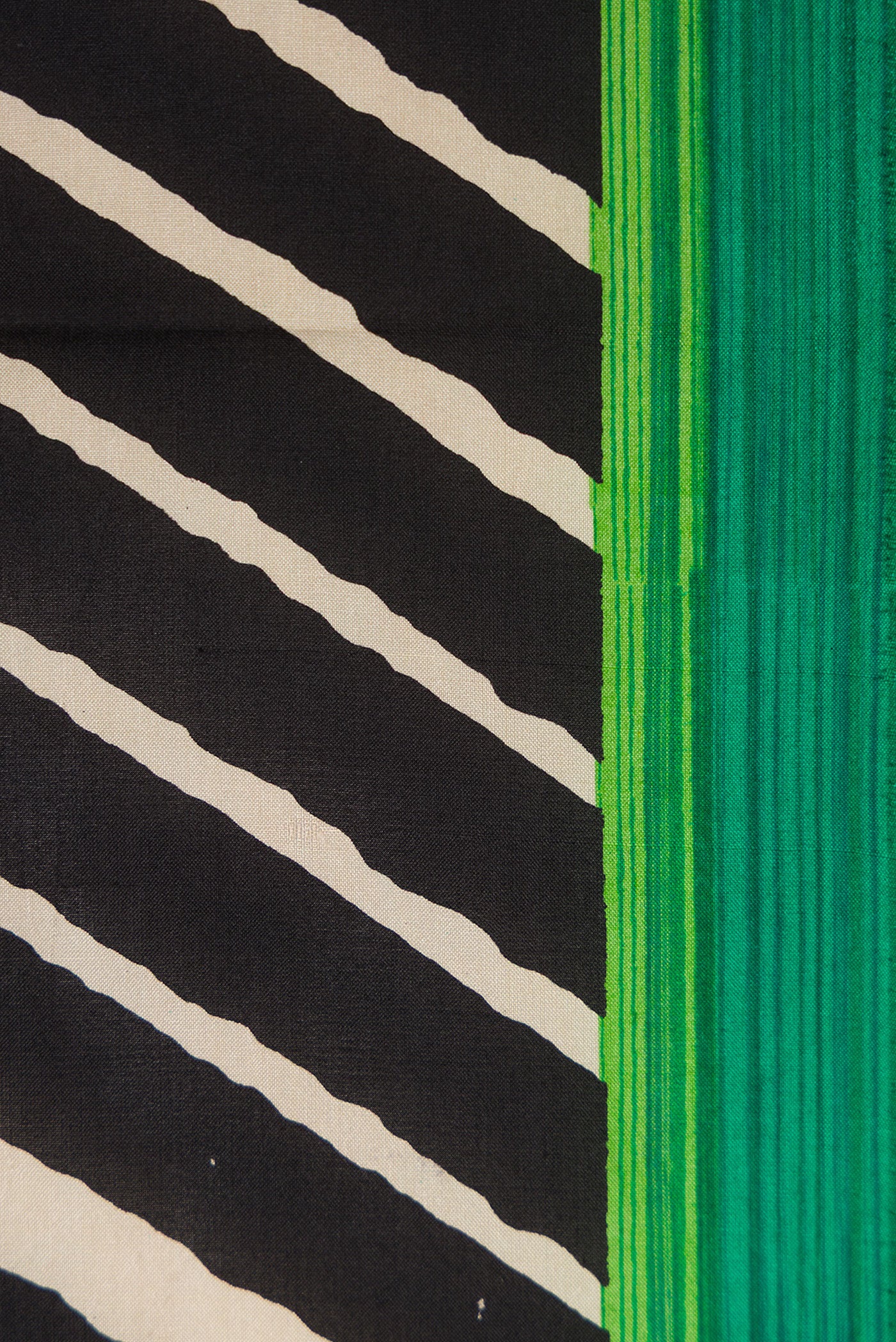 Border image of Black Dual Tone Printed Silk Saree with Printed design on the body and Printed Border. 