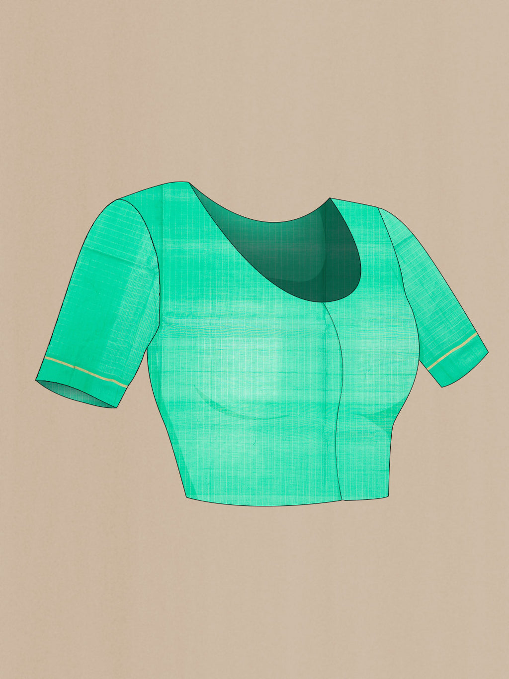 Close up image of the blouse of Pink Dual Tone Silk Cotton Saree with Zari Butta on the body and Zari Border. 