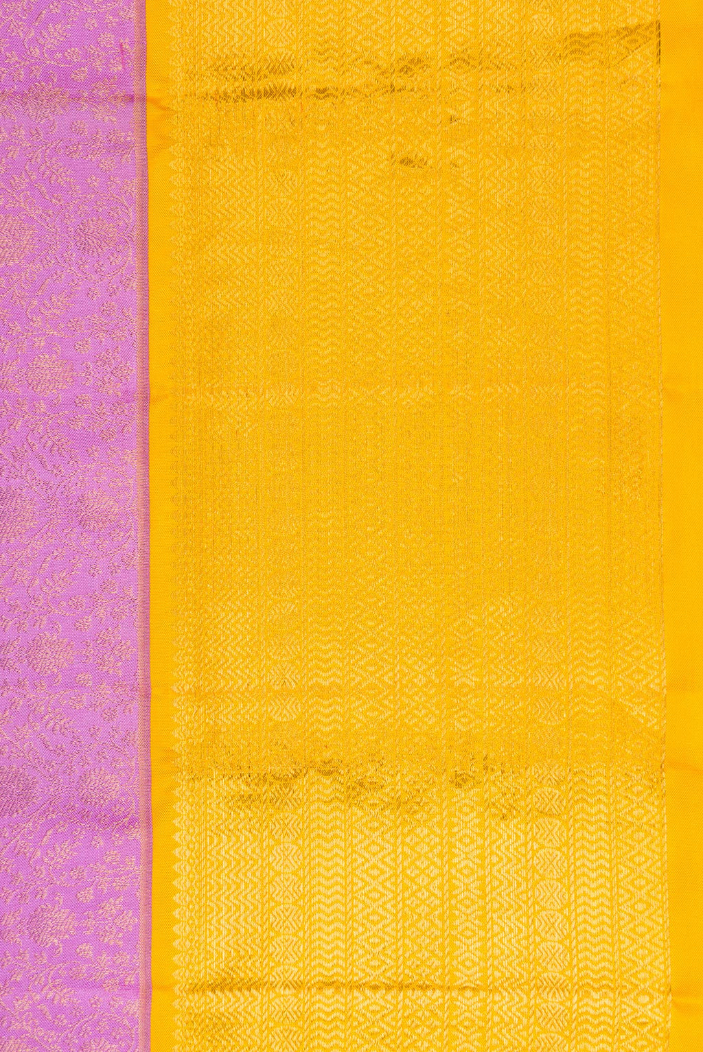 Border image of Lavender Dual Tone Kanchipuram Silk Saree with Zari Brocade on the body and Zari Border. 