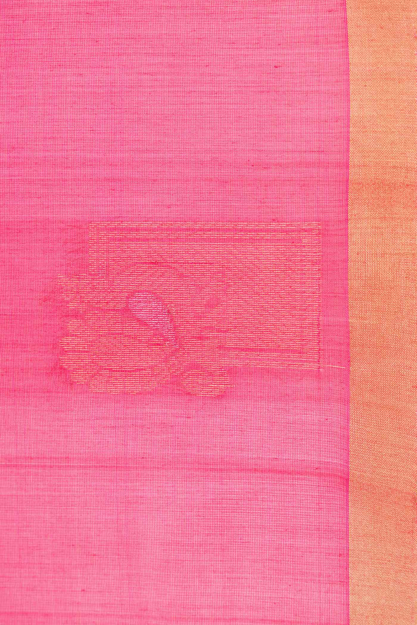 Border image of Dark Pink Dual Tone Silk Cotton Saree with Zari Butta on the body and Zari Border