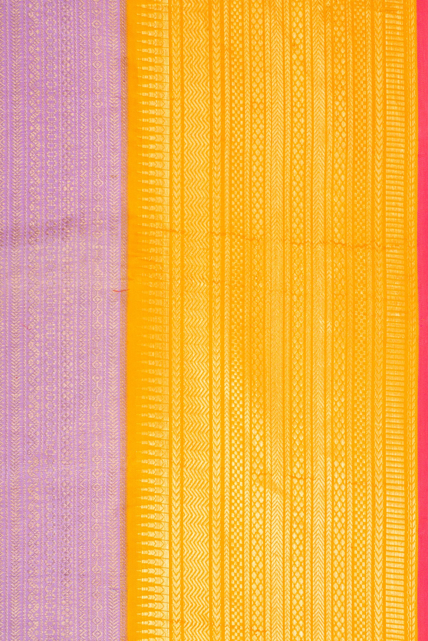Border image of Lavender Dual Tone Kanchipuram Silk Saree with Zari Brocade on the body and Zari Border. 
