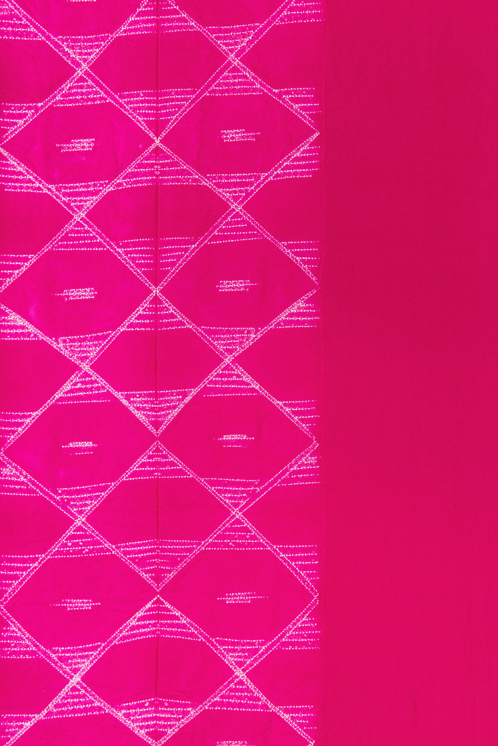 Border image of Pink Dual Tone Tussar Silk Saree with Printed design on the body and Plain Border. 