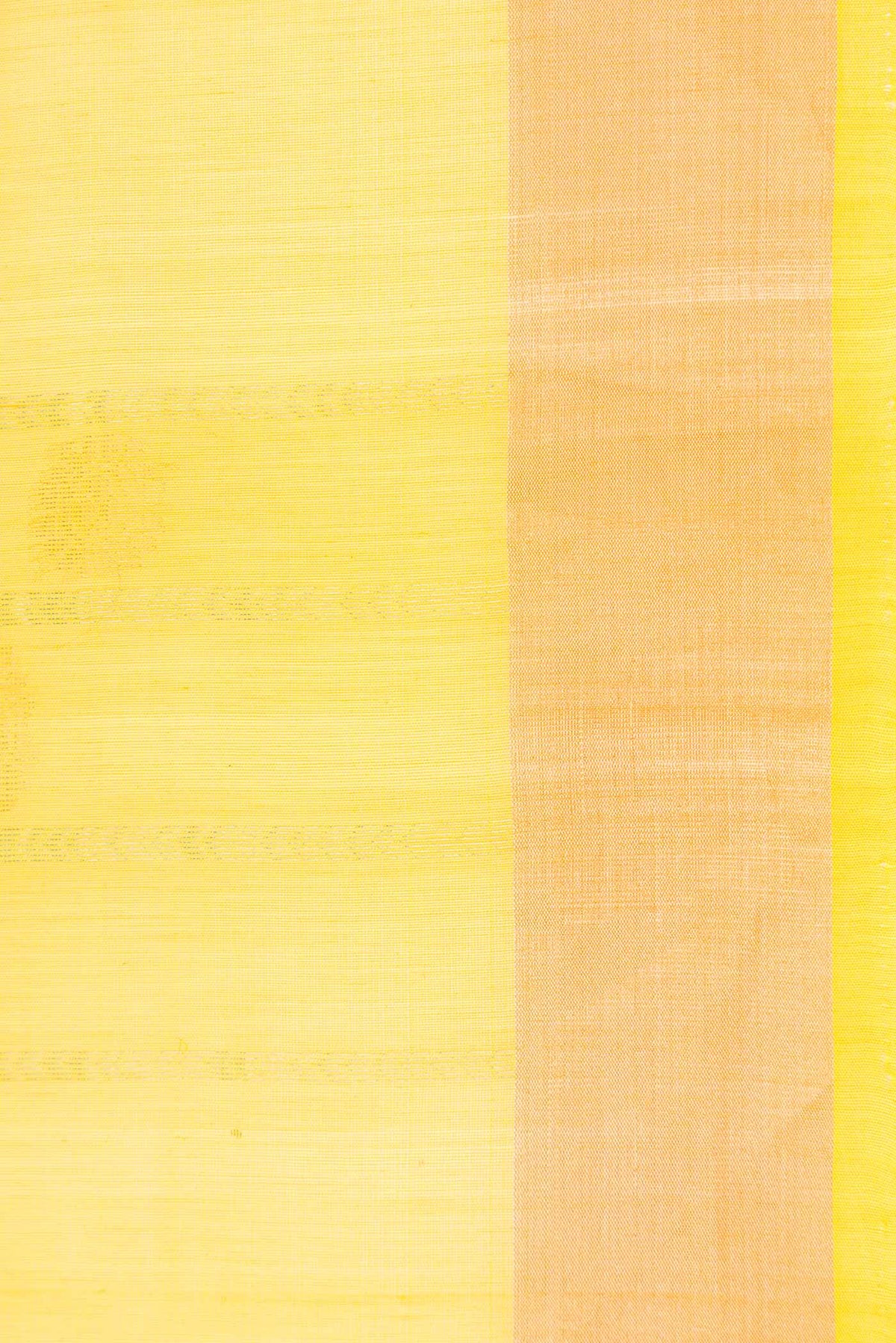 Border image of Yellow Dual Tone Silk Cotton Saree with Zari Butta on the body and Zari Border