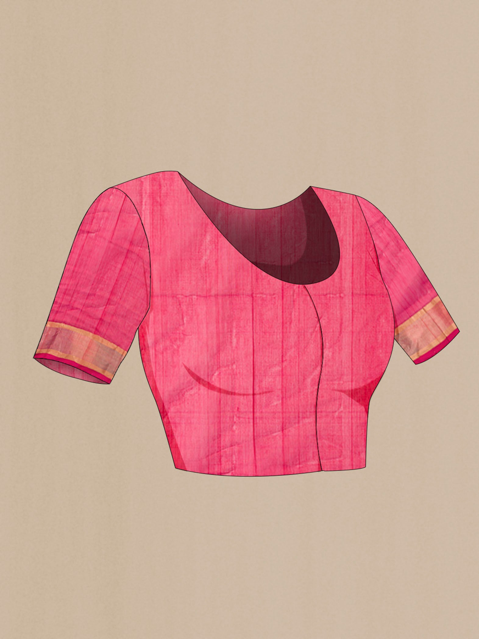 Close up image of the blouse of Sea Green Silk Cotton Saree with Zari Butta on the body and Zari Border