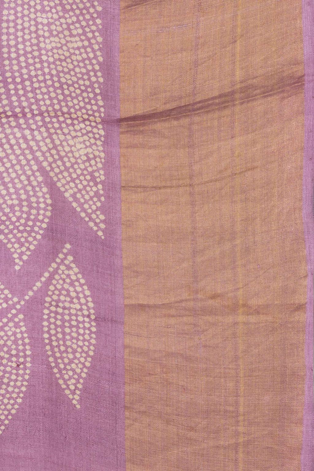 Border image of Pink Dual Tone Tussar Silk Saree with Embroidery on the body and Zari Border. 