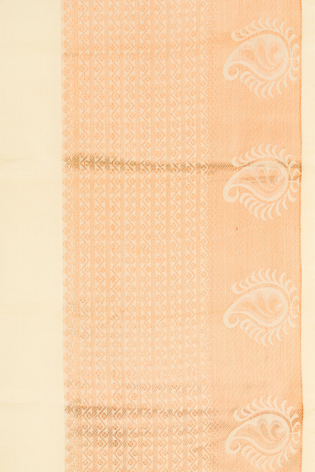 Border image of Sandal Dual Tone Kanjivaram Silk Saree with Zari Butta on the body and Zari Border. 