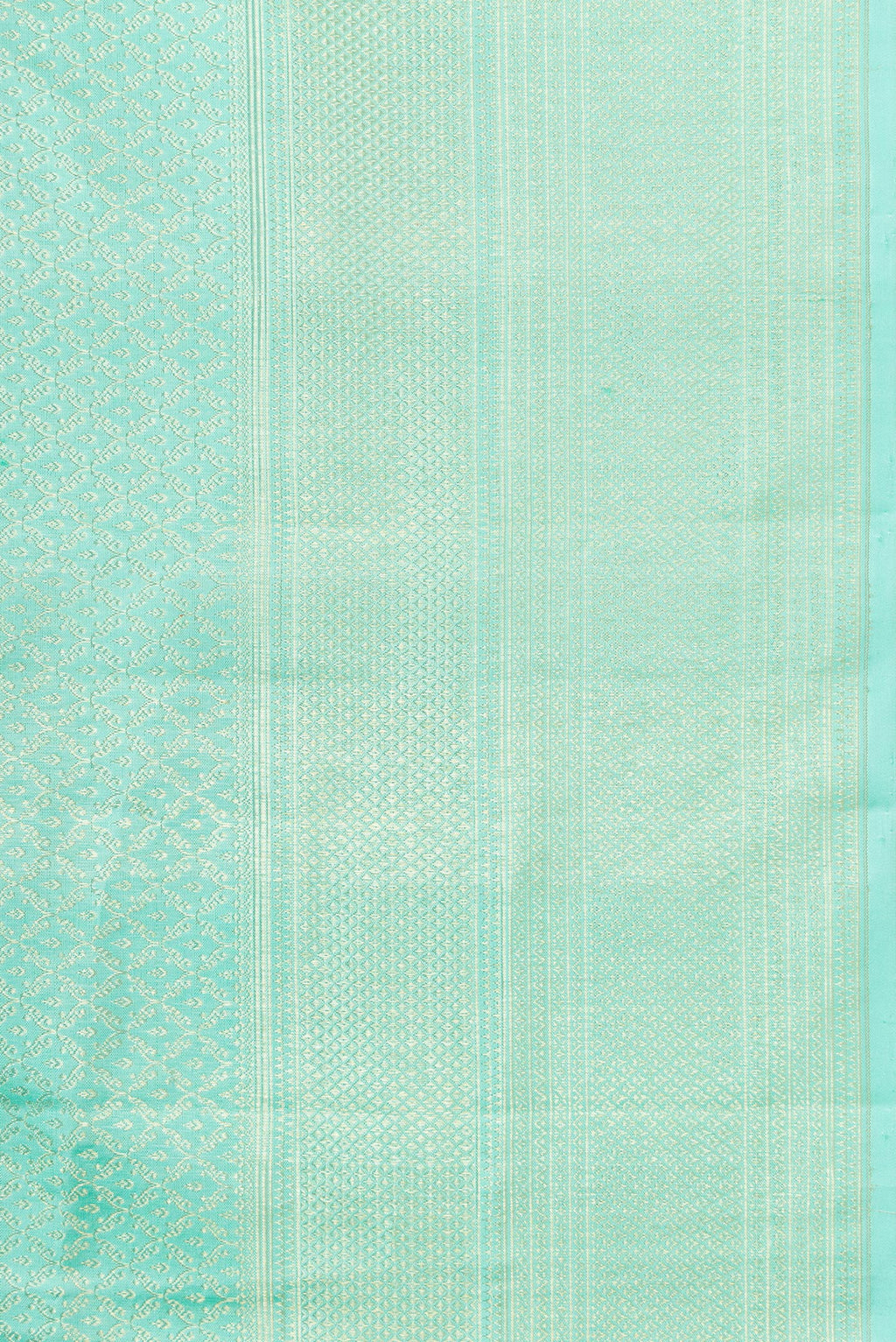 Border image of Light Blue Dual Tone Kanchipuram Silk Saree with Zari Brocade on the body and Zari Border. 