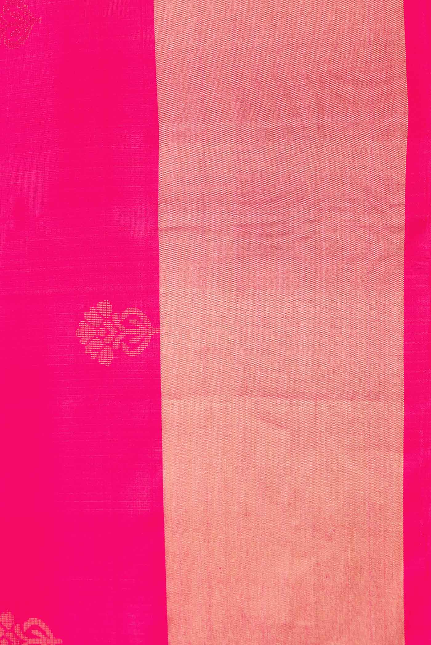 Border image of Pink Dual Tone Soft Silk Saree with Zari Butta on the body and Zari Border