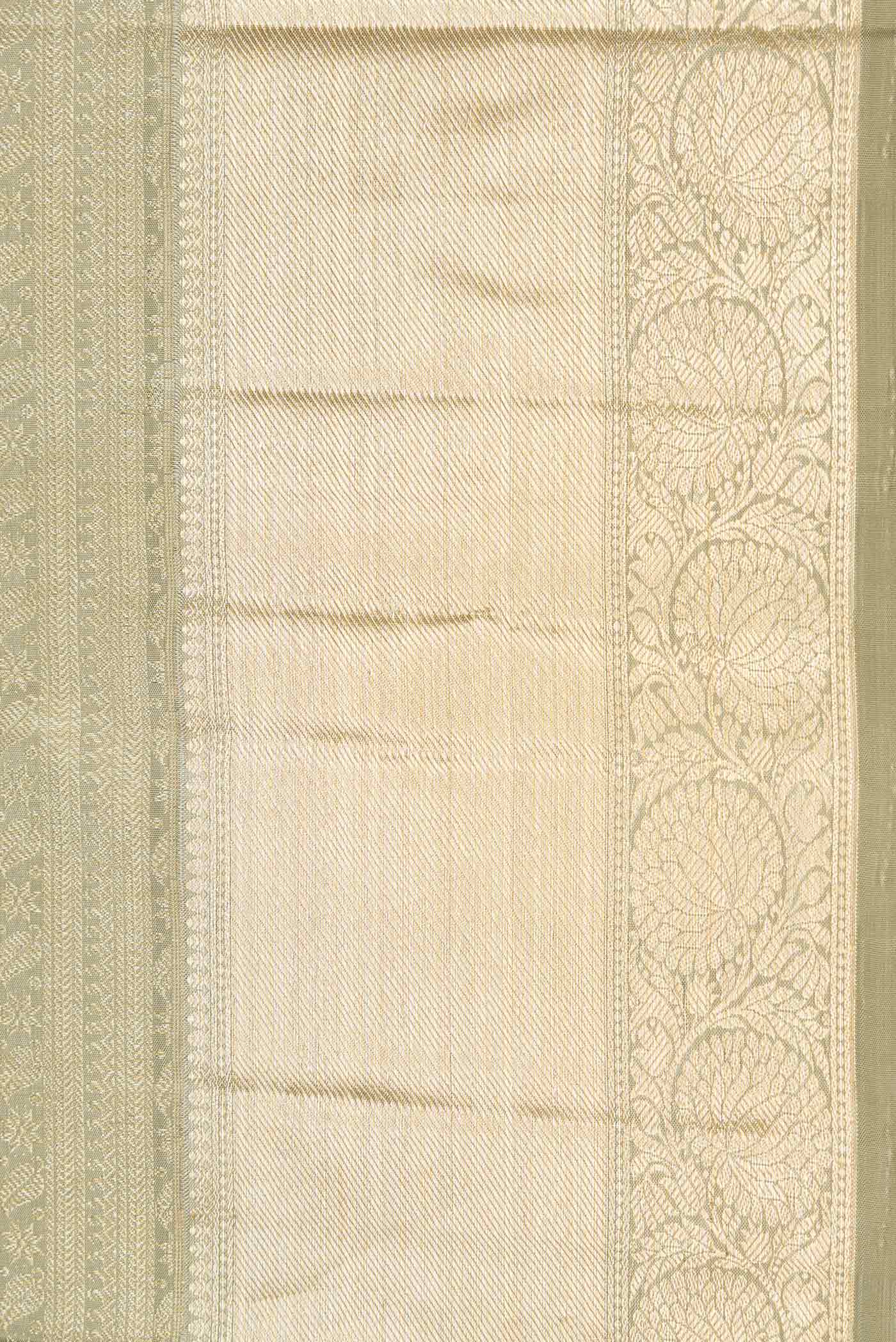 Border image of Light Green Dual Tone Kanchipuram Silk Saree with Zari Brocade on the body and Zari Border
