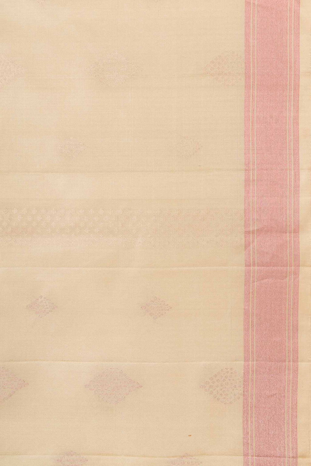 Border image of Beige Dual Tone Soft Silk Saree with Zari Butta on the body and Zari Border. 