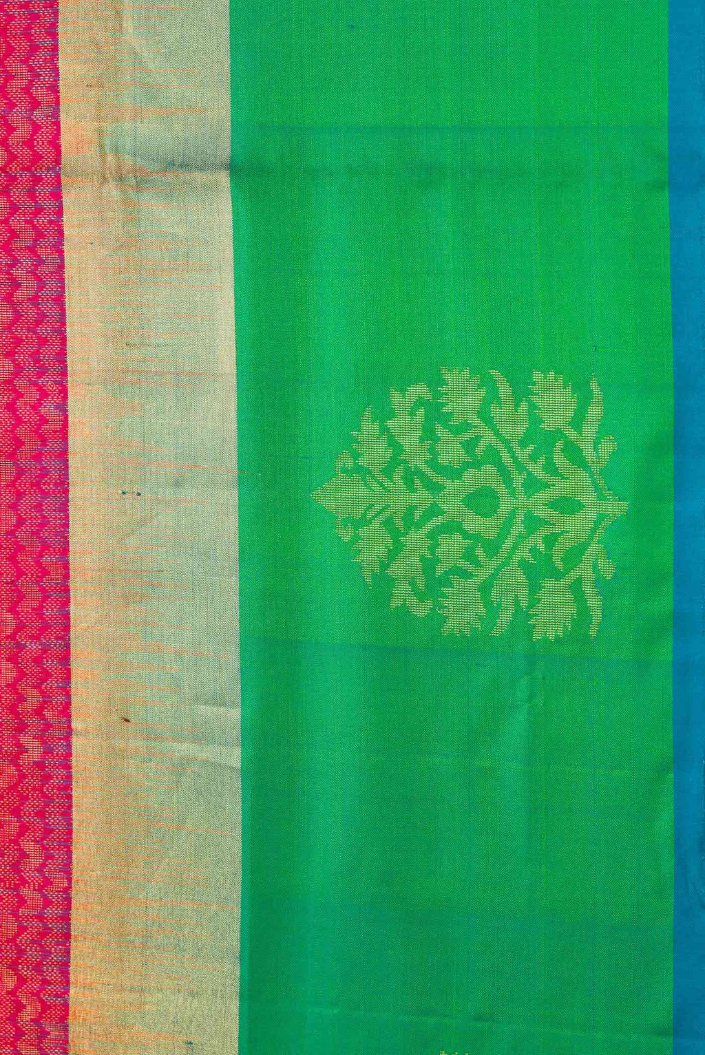 Border image of Red Dual Tone Soft Silk Saree with Zari Brocade on the body and Zari Border