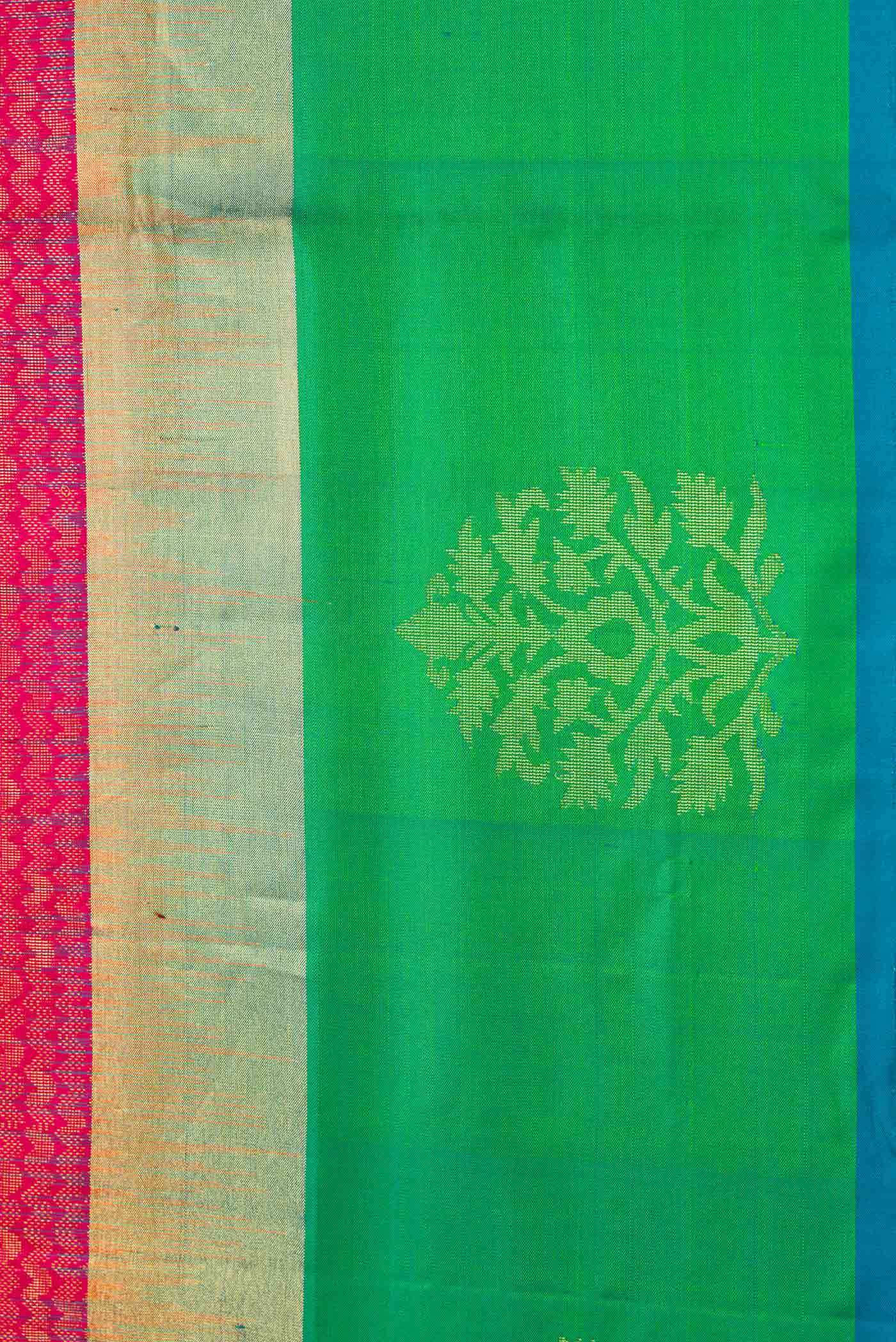 Border image of Red Dual Tone Soft Silk Saree with Zari Brocade on the body and Zari Border