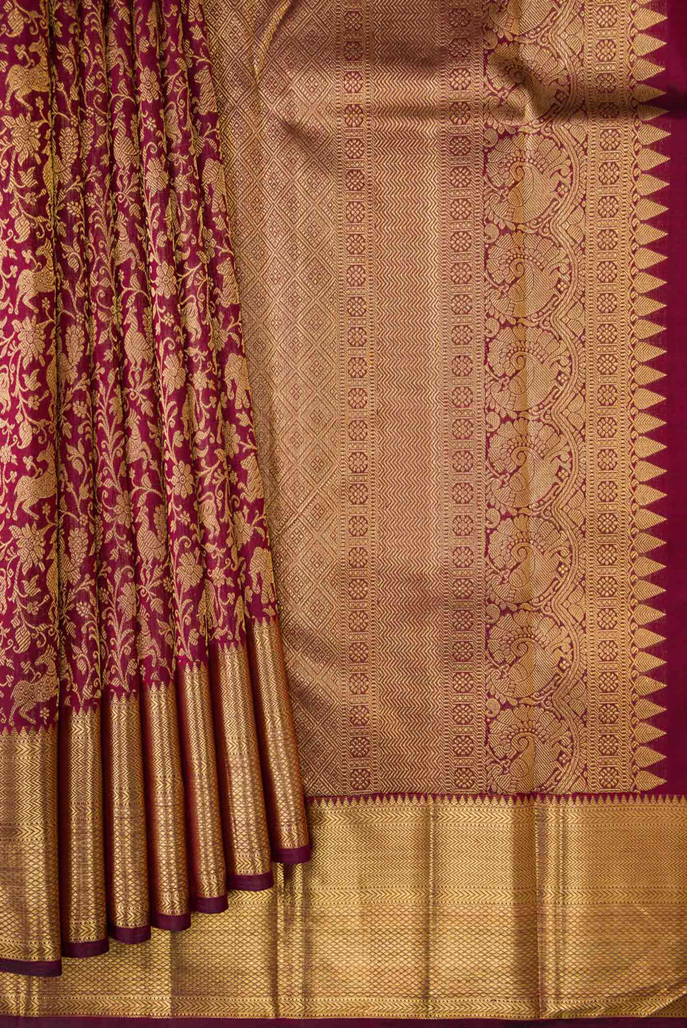 pleats pallu