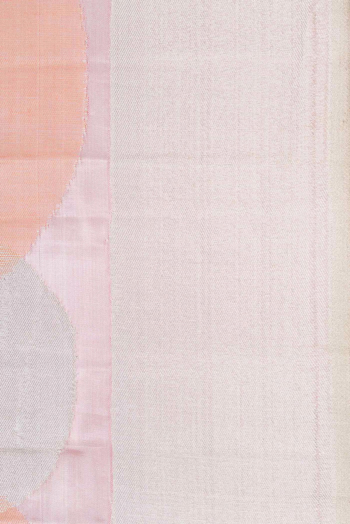 Border image of Pink , Maroon and Orange Dual Tone Kanchipuram Silk Saree with Zari Brocade on the body and Zari Border
