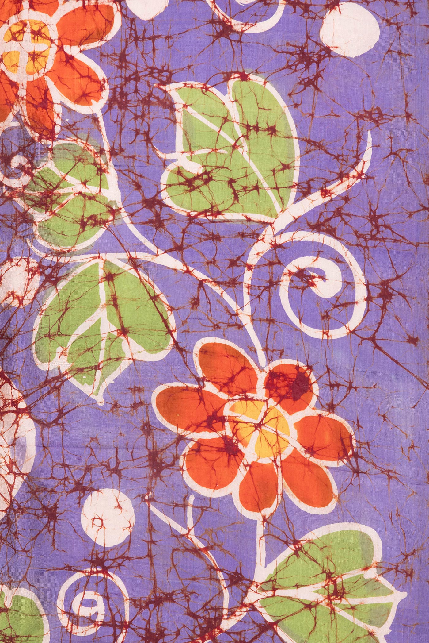 Border image of Peach Dual Tone Printed Silk Saree with Batik Print on the body and Printed Border. 