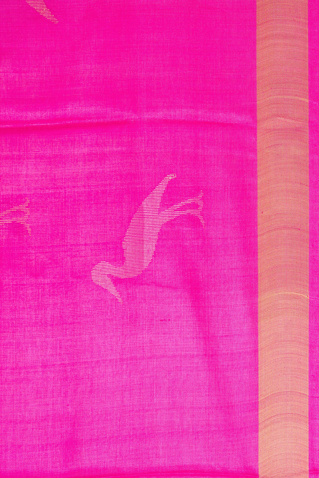 Border image of Pink Dual Tone Tussar Silk Saree with Zari Butta on the body and Zari Border. 