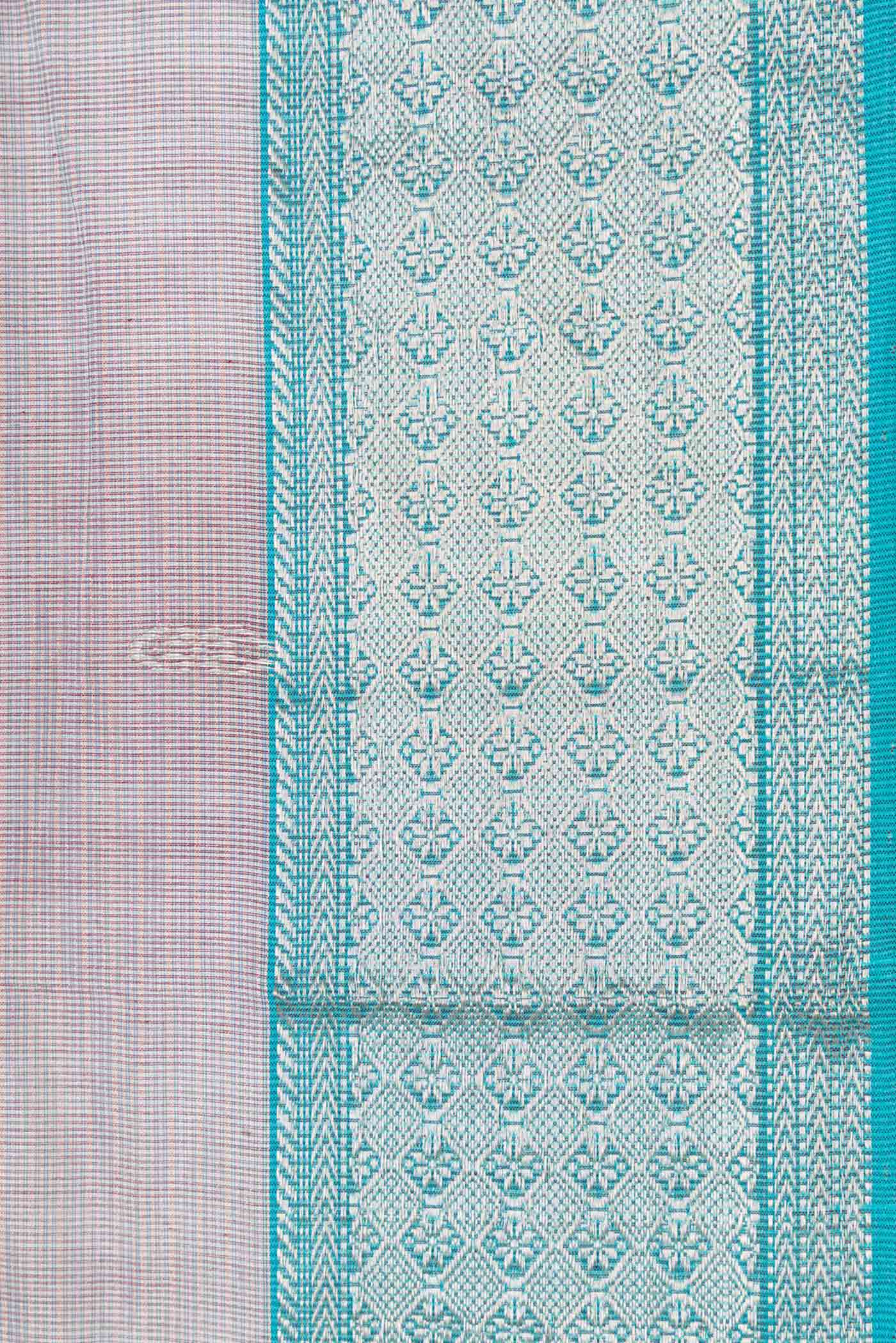Border image of Grey Dual Tone Kota Silk Saree with Zari Butta on the body and Zari Border