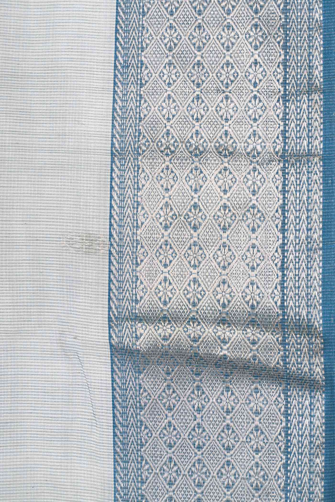 Border image of Grey Dual Tone Kota Silk Saree with Zari Butta on the body and Zari Border
