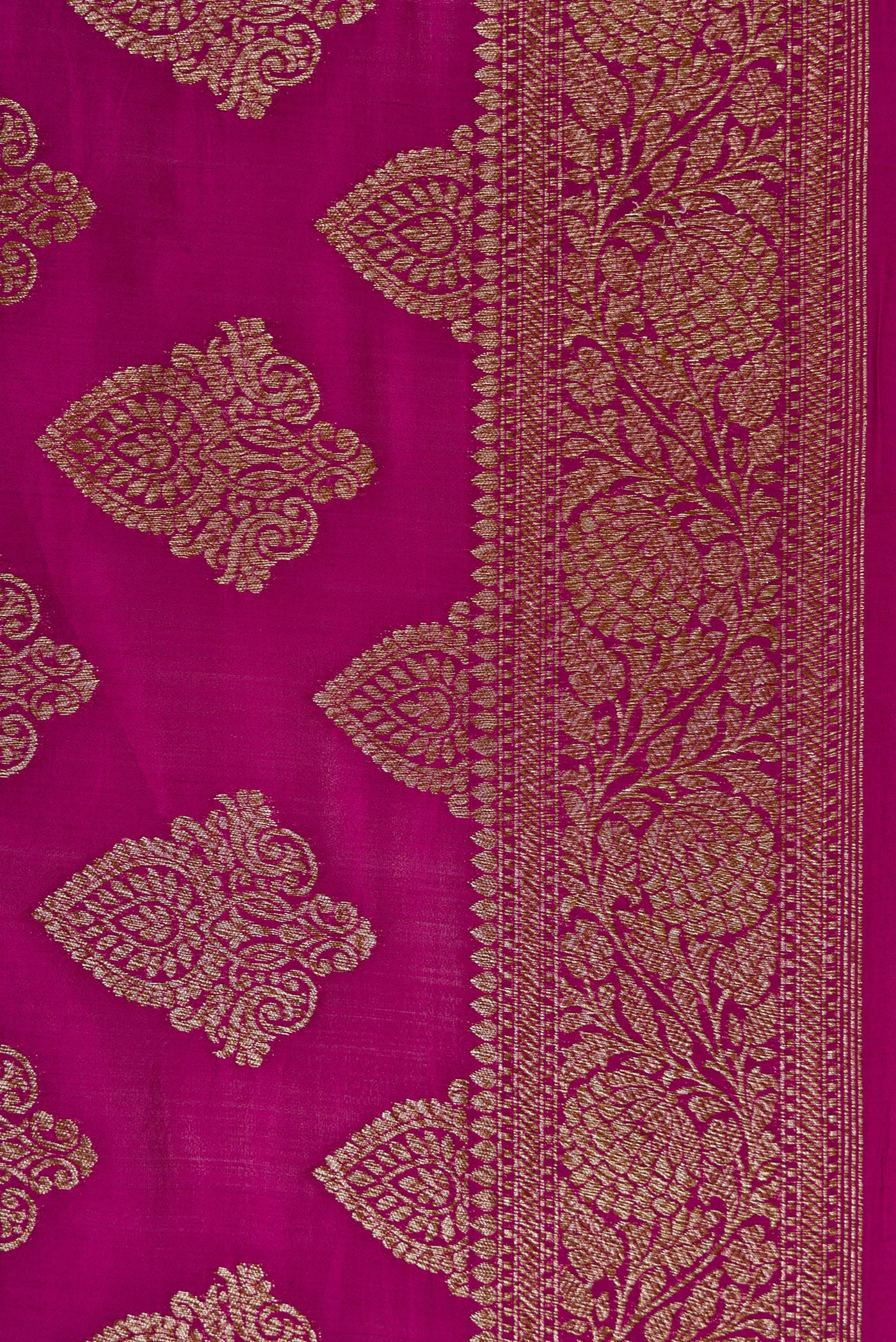 Border image of Purple Dual Tone Tussar Silk Saree with Zari Brocade on the body and Zari Border. 