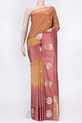 Multi Color Tussar Saree with Zari Butta on the body and Fancy Border displayed on a mannequin