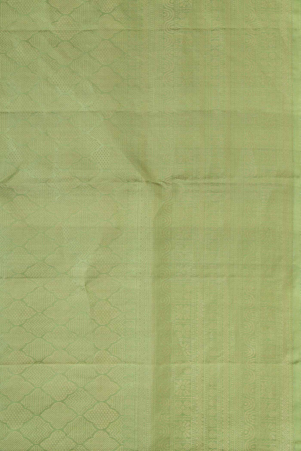 Border image of Pista Green Dual Tone Soft Silk Saree with Zari Brocade on the body and Zari Border. 