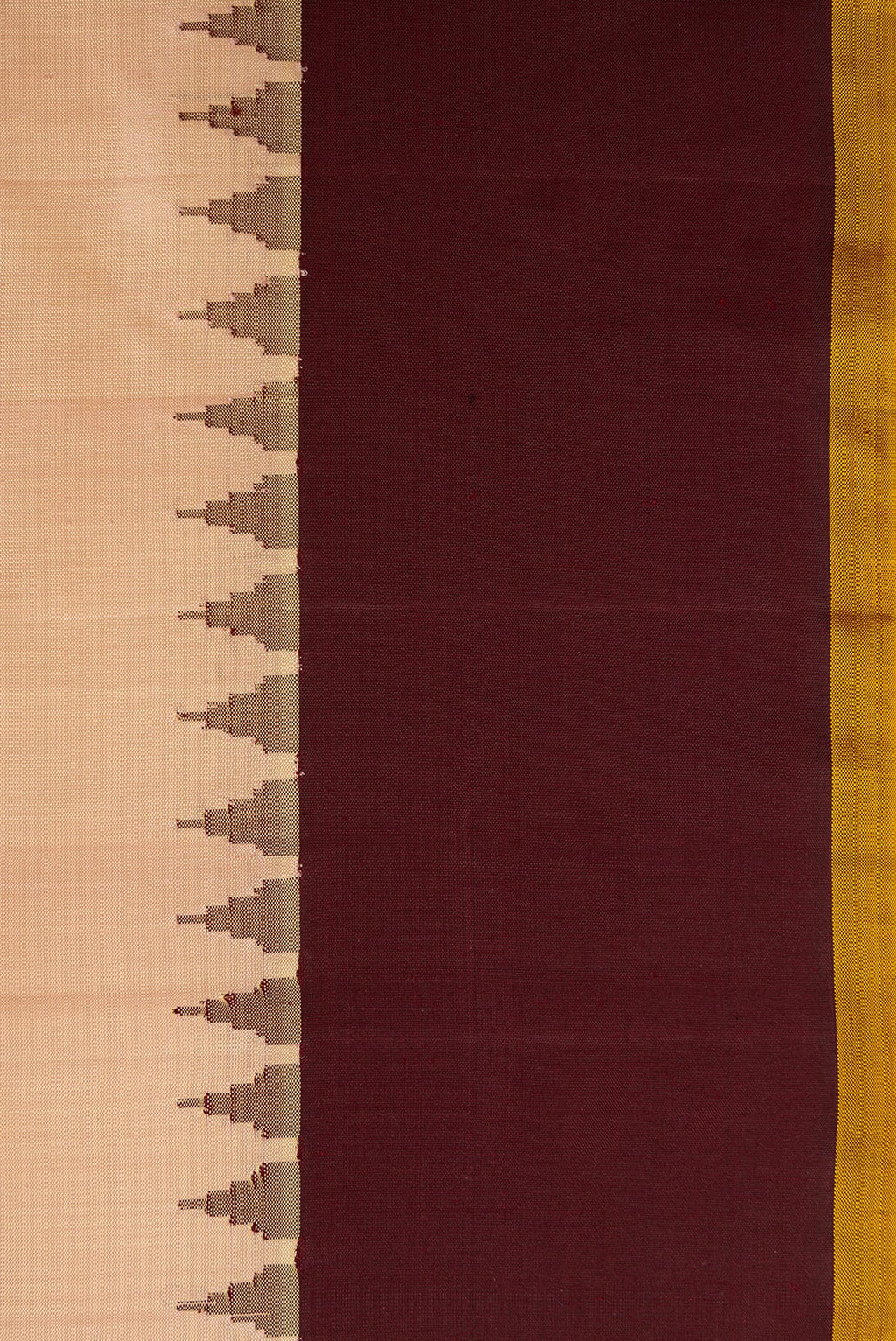 Border image of Sandal Dual Tone Gadwal Silk Saree with Plain Body and Plain Border. 