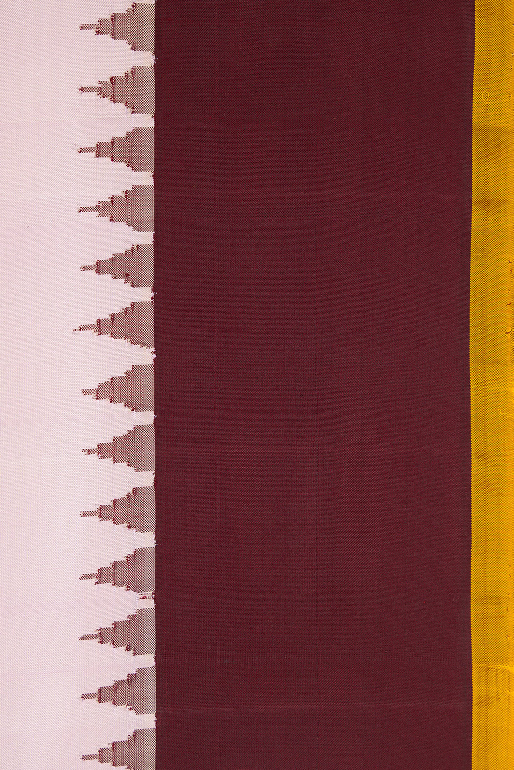 Border image of Lilac Dual Tone Gadwal Silk Saree with Plain Body and Zari Border. 