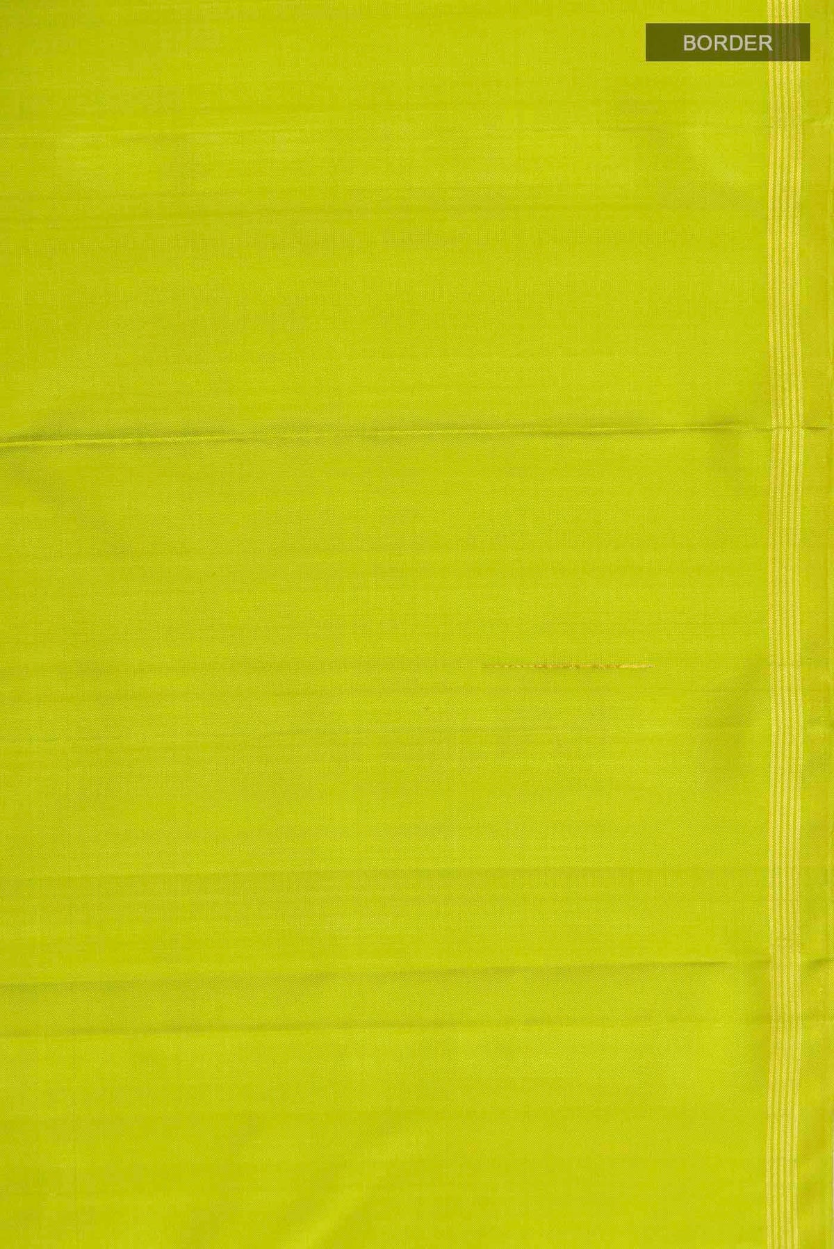 Border image of Green Kanchipuram Silk Saree with Zari Butta on the body and Zari Border