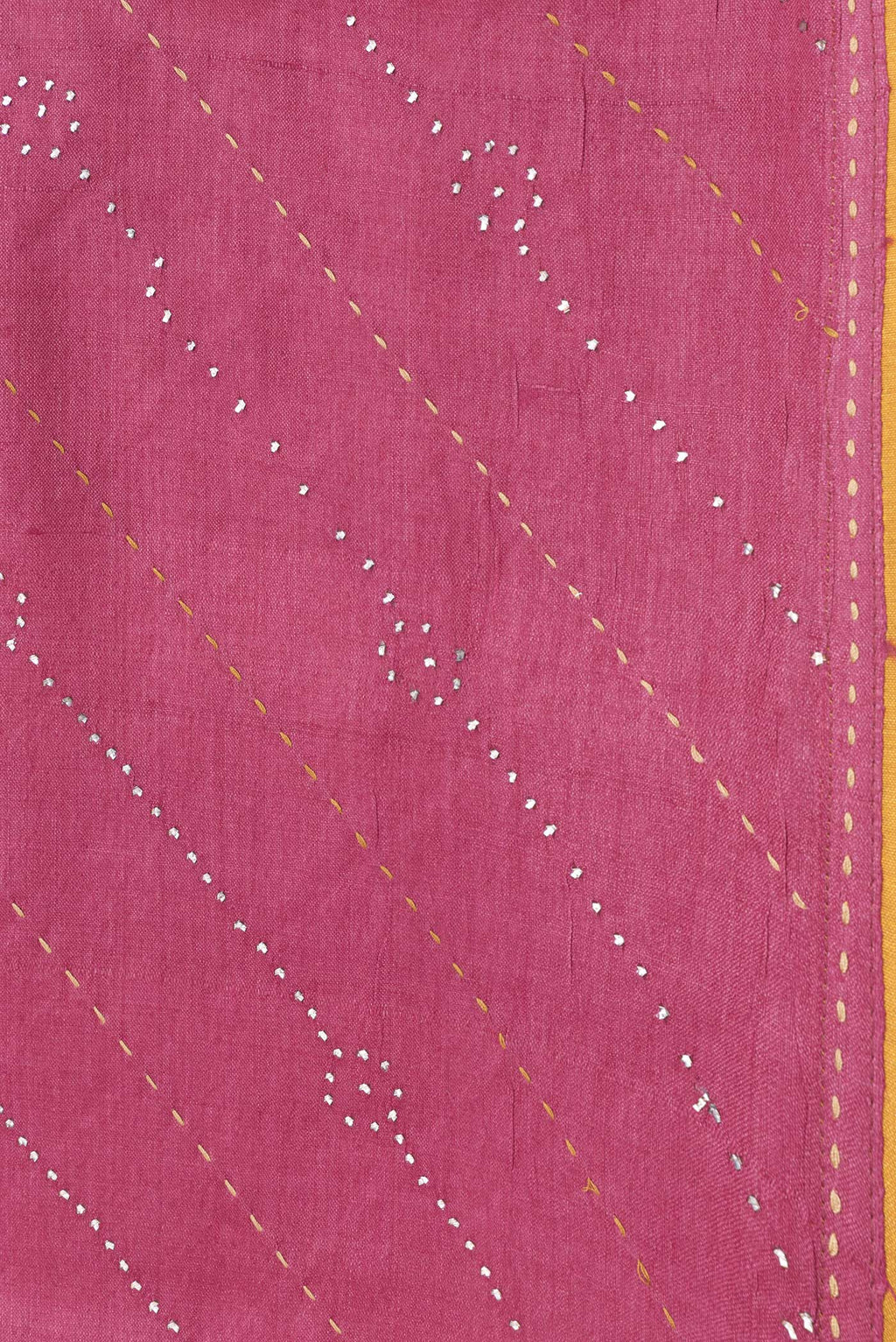 Border image of Pink Dual Tone Tussar Silk Saree with Embroidery on the body and Embroidery Border. 